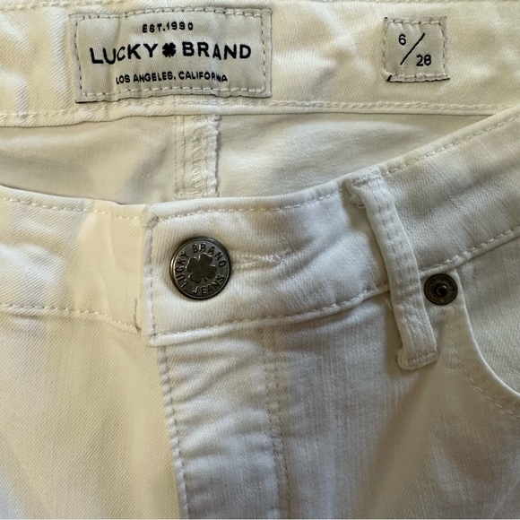 Lucky Brand Hayden Crop White Denim Jeans Women’s Size 6/28 - Picture 5 of 6
